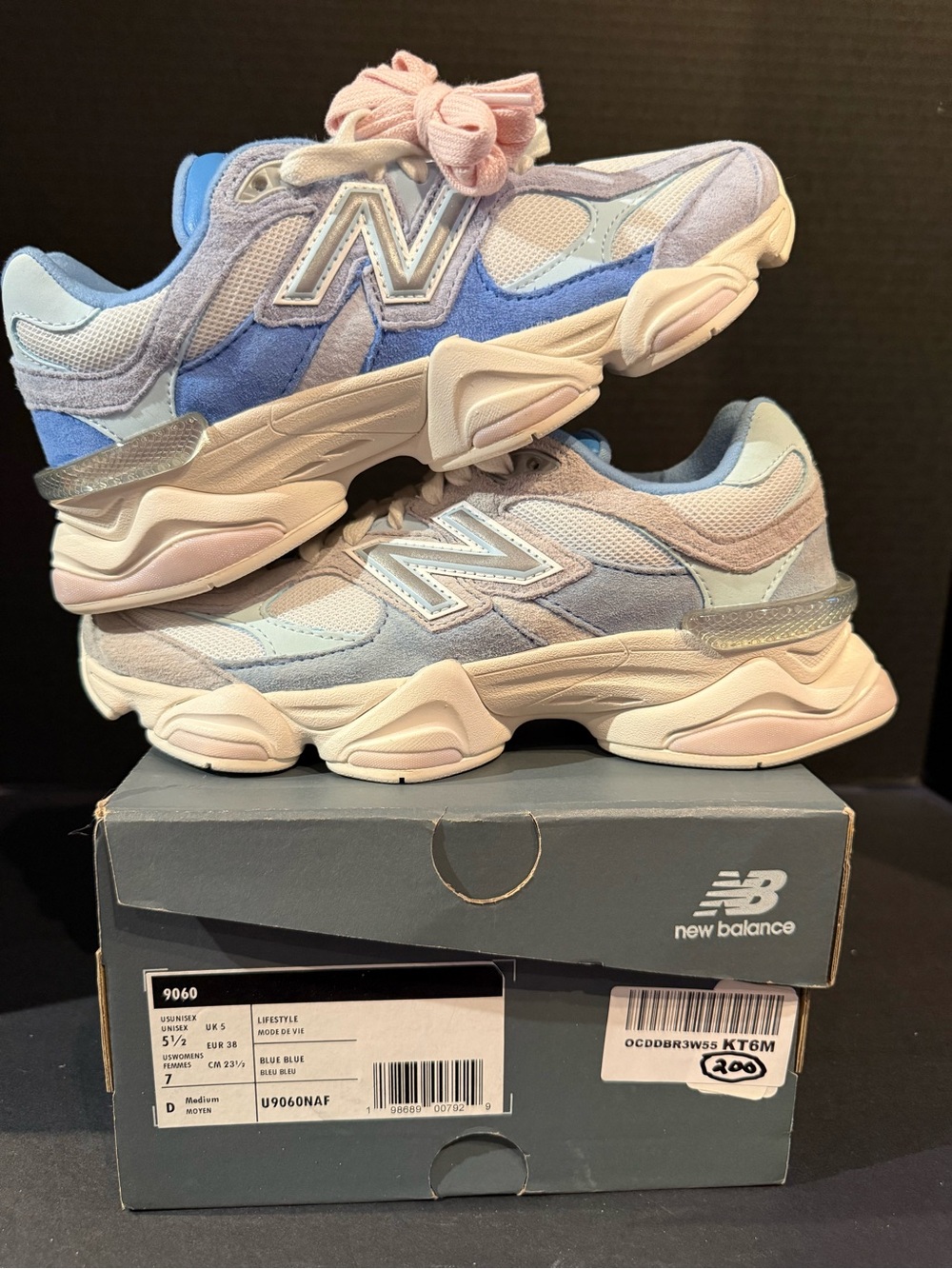 New Balance Kids Blue & Pink 9060 Retro Runner Sneakers